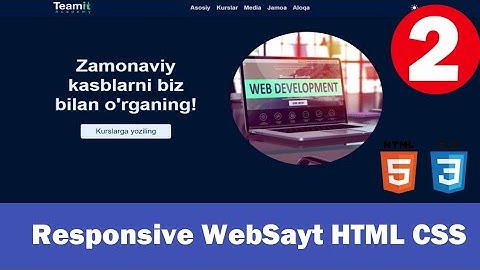 Html Css Js Responsive Web Sayt Yasash | #uzb #html #css #js #websayt #website #abdulaziz #dev
