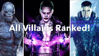 All DCEU Villains RANKED!