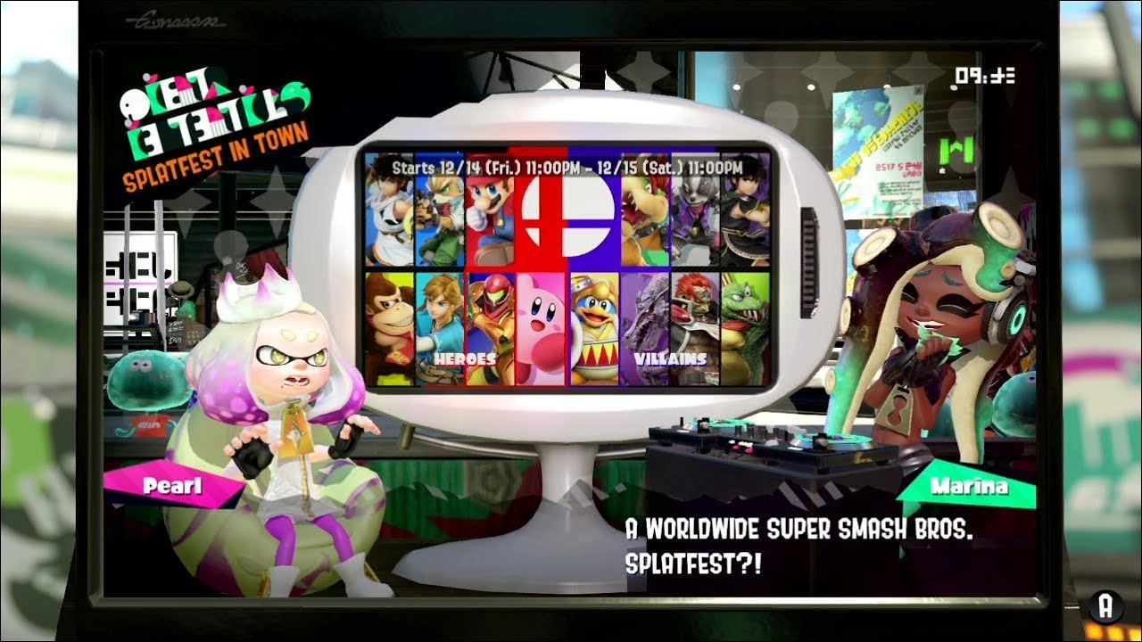 Splatoon 2 Splatfest #20 Intro (Smash Ultimate - Heroes vs Villains)