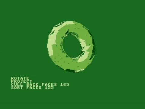 Software rendering 3D vector graphics using BASIC & Commodore Plus/4  YAPE emulator
