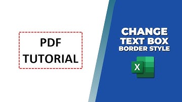 How to change text box border style in Excel
