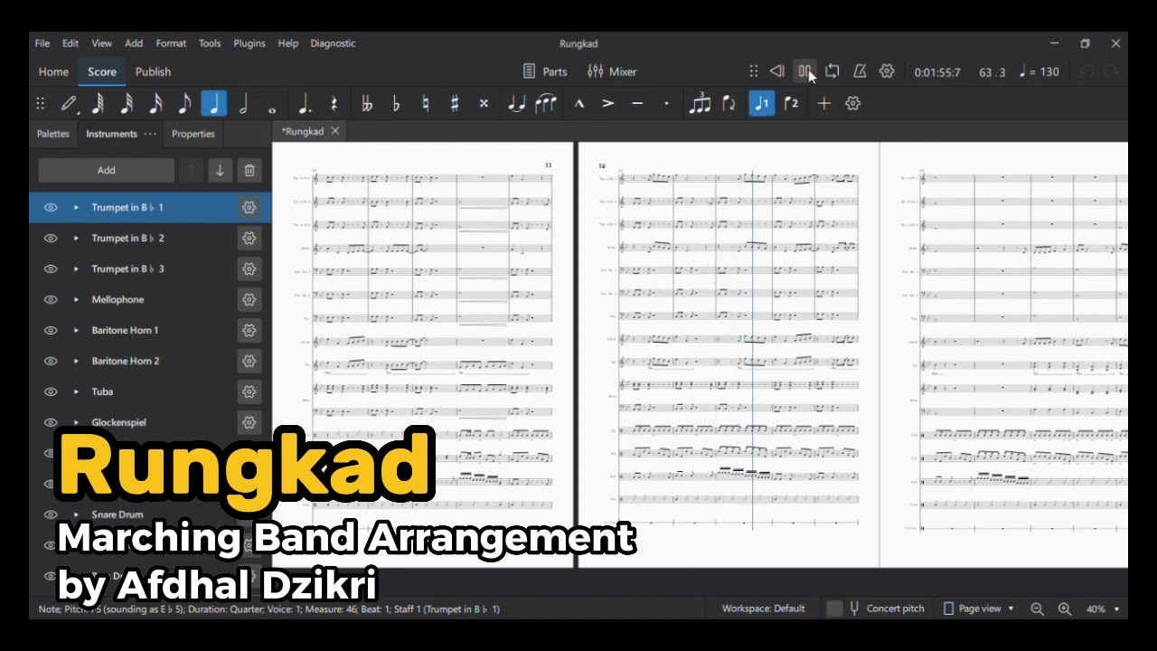 Rungkad ( Marching Band Arrangement )