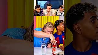 Football Players Funny Water Challenge 😂 | Water Experiment Reaction | Viral Shorts #funny #shorts