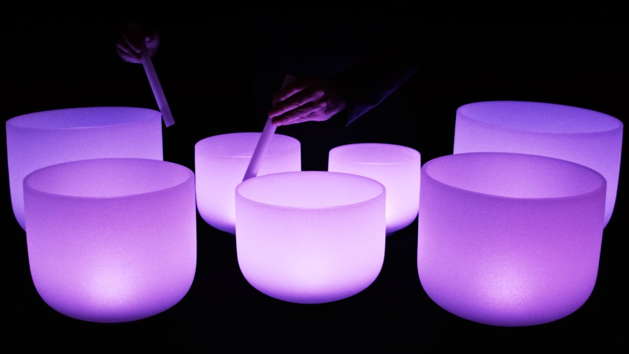 Release Tension Stress & Anxiety Crystal Bowls Healing Sound Bath 432Hz ...