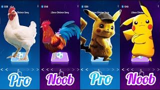 Chicken vs Pikachu - Tiles Hop | Hacker vs Pro | screenshot 1