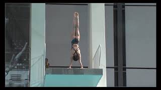 Diving Swimsuit Tsnine Epls37 Worn By Italian Junior Diver During International Compeion