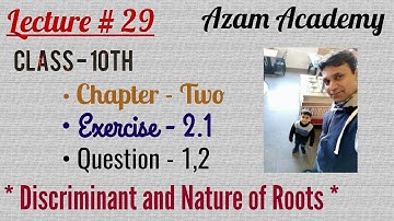discriminant | two roots of quadratic formula | Nature of roots of quadratic equation | #exercise2.1