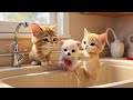 Mama Cat & Baby Lucy Takes In Abandoned Puppy, Cooking Mushroom Soup and Swimming🐱‍👤🐶❤️🍲