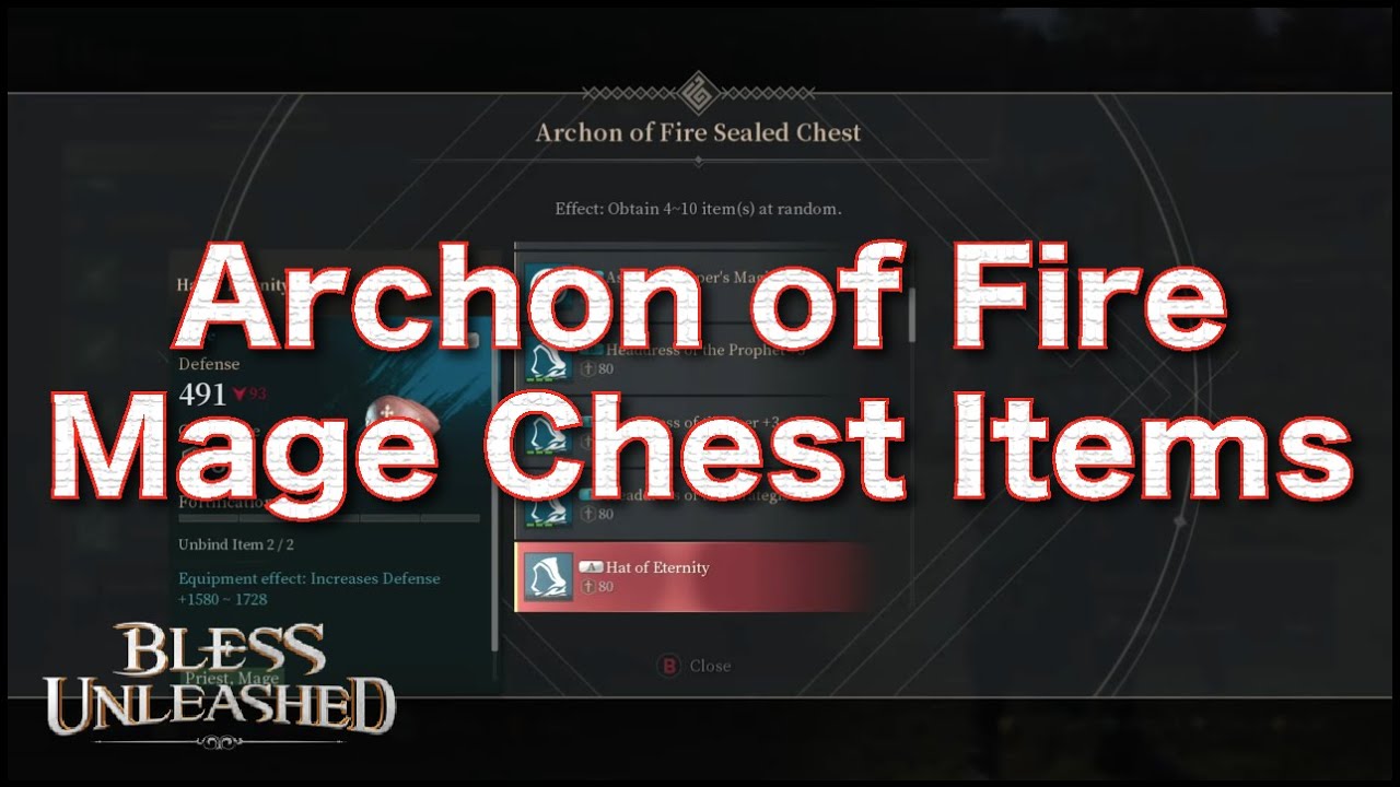 Archon of Fire | Mage Chest Items | Bless Unleashed | BU