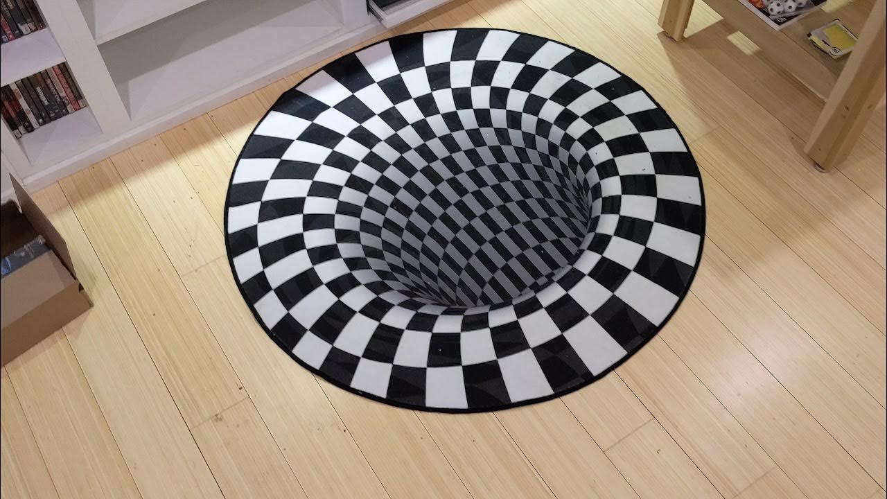 Optical illusion floor mat. YouTube