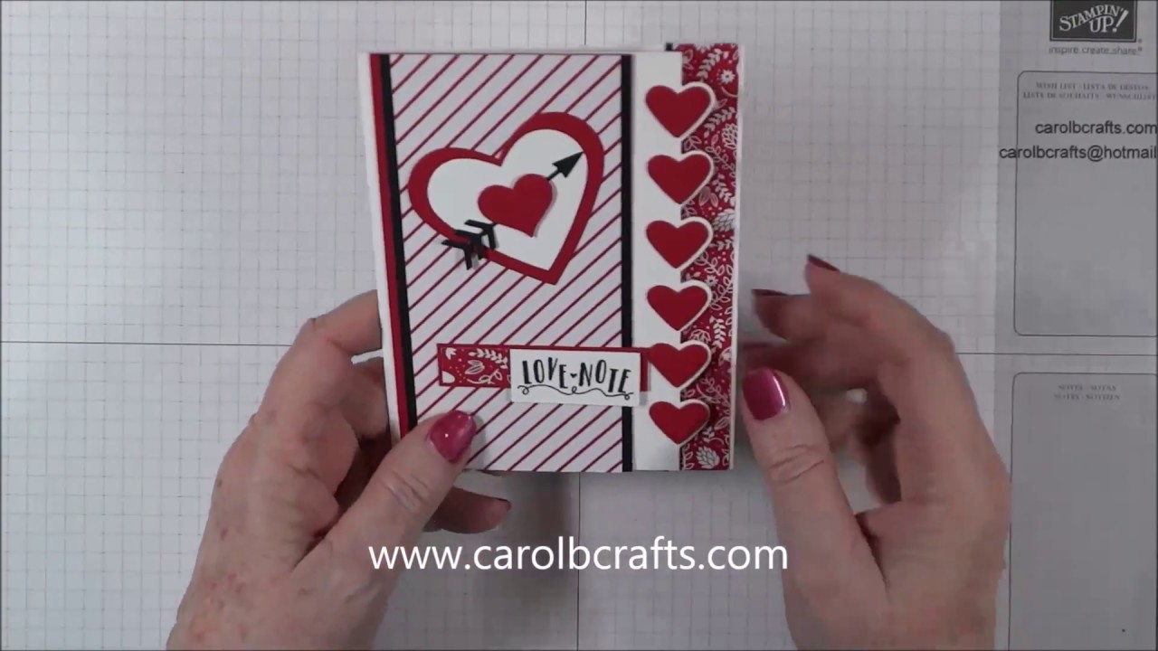 Stampin' Up! Sealed With Love Valentine's Day Card Class # 1 - YouTube