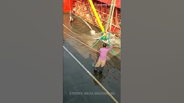 Barge Unloading / Sand is Being Unloaded from Barge with Powerful Pipe Machine’s Part- 292