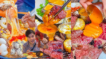 Bò nướng khói, dzú heo nướng sốt trứng muối phô mai | Càn Quét Sài Gòn