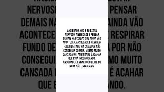 Eu tento tanto e ñ consigo sair deste ciclo de ansiedade e tristeza.#ansiedade #tristeza