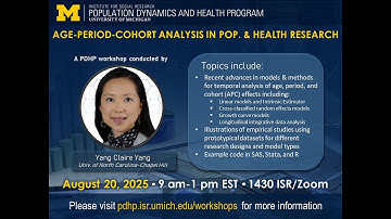 Age Period Cohort Analysis in Pop  & Health Research Aug 2025 Part 1
