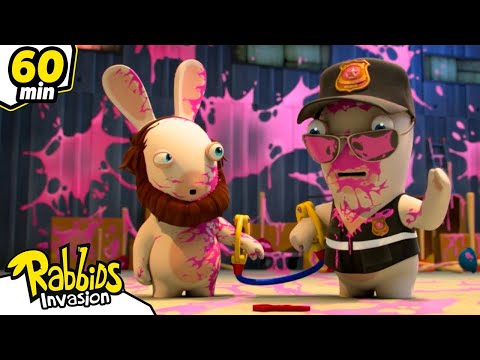 Rabbids are under arrest! | RABBIDS INVASION | 1H New compilation | Cartoon for kids