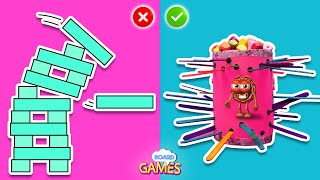 DIY Trick Sticks Game | Handmade Ball Drop Tabletop Game | Dexterity Board Game To Build at Home screenshot 4