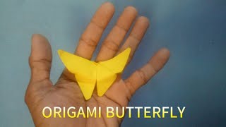 cara mudah membuat origami kupu-kupu (@Kerajinankertas898 )