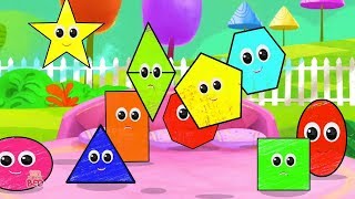 Ten Little Shapes | Shapes Song | Nursery Rhymes | Baby Songs