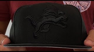 Detroit Lions NFL TEAM-BASIC BLACKOUT Fitted Hat by New Era