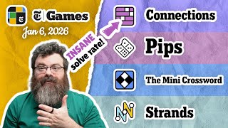 NYT Connections, Pips, Mini Crossword, and Strands | Jan 6, 2026