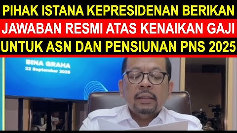 Breaking news 1 Oktober 2025 Istana dan menteri keuangan jawab kenaikan gaji ASN dan pensiunan PNS