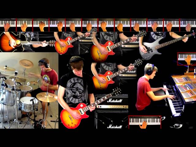 November Rain Guns N' Roses Guitar (Solo) Bass Strings Piano Drum Cover class=