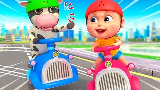 Wheels Go Round - Bike Race Song - Vehicle Songs For Preschool | Bum Bum Kids Song &amp; Nursery Rhymes