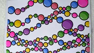 ASMR Coloring for Relaxation | Colorful Circles Pattern | No Talking 🤫