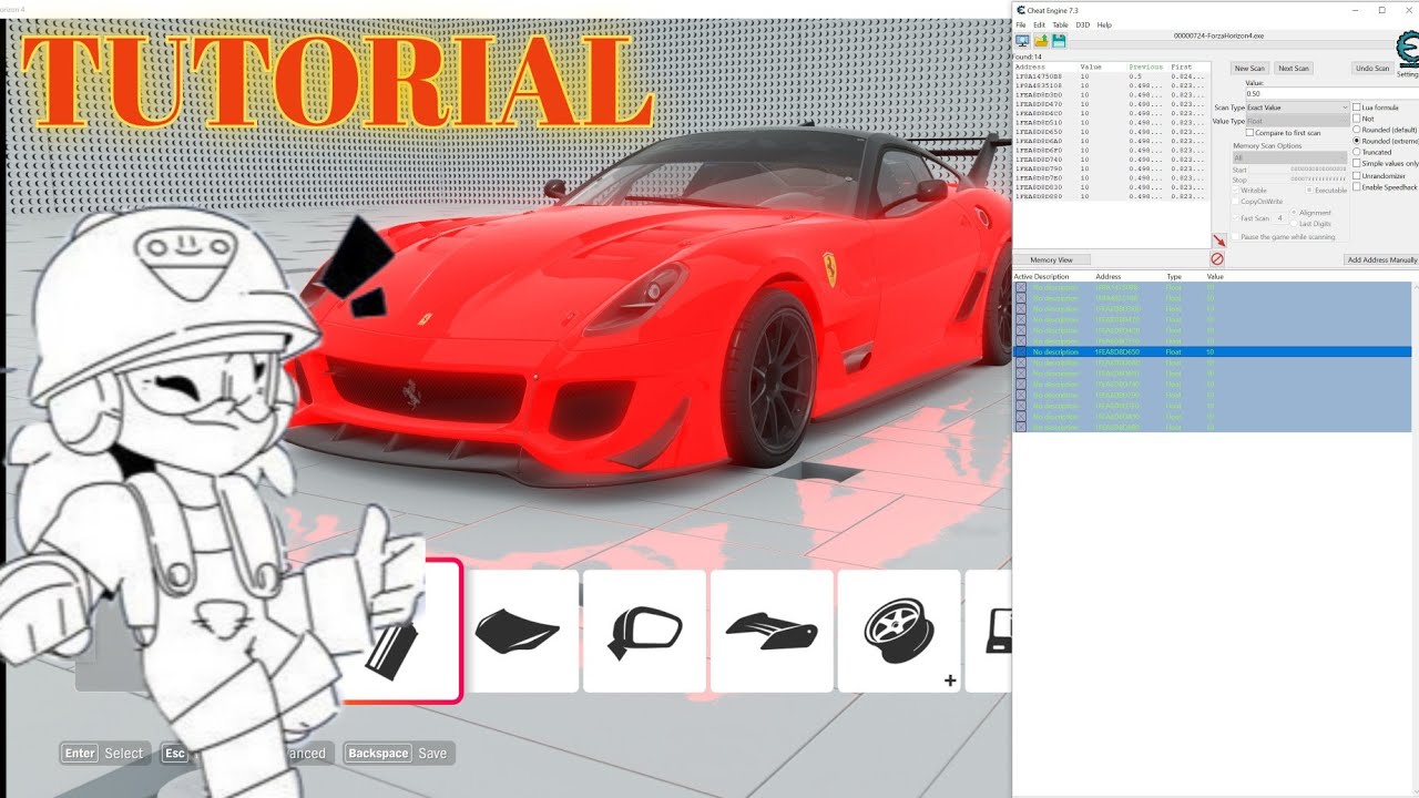 Forza Horizon 4 How to Make Glowing Paint (Cheat Engine) YouTube