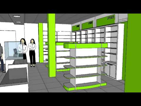 Plano de una farmacia