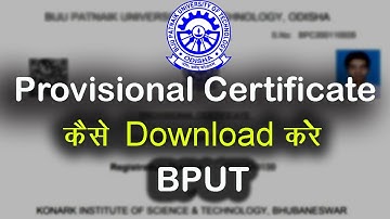 Bput Provisional Certificate Download Step By Step