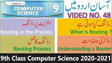 Understand a Router, Routing in the Internet, Routing process, 9 class computer Learn Computer