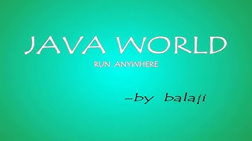 CORE JAVA TRAILER BY BALAJI
