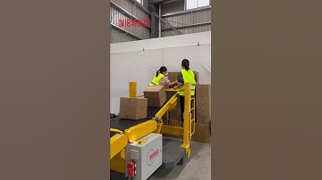 How to unload furniture from a shipping container easily #conveyorsystem #conveyor#unloadingtruck