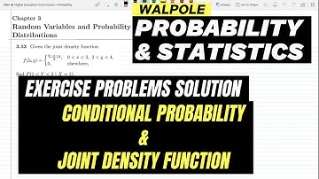 3.53:Joint Density & Conditional Prob|Probability & Statistics for Engineers & Scientists by Walpole