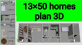 13x50 Best 3d House Plan Ground Floor 13x50 2bhk House Plan 13 X 35 Home Design Youtube