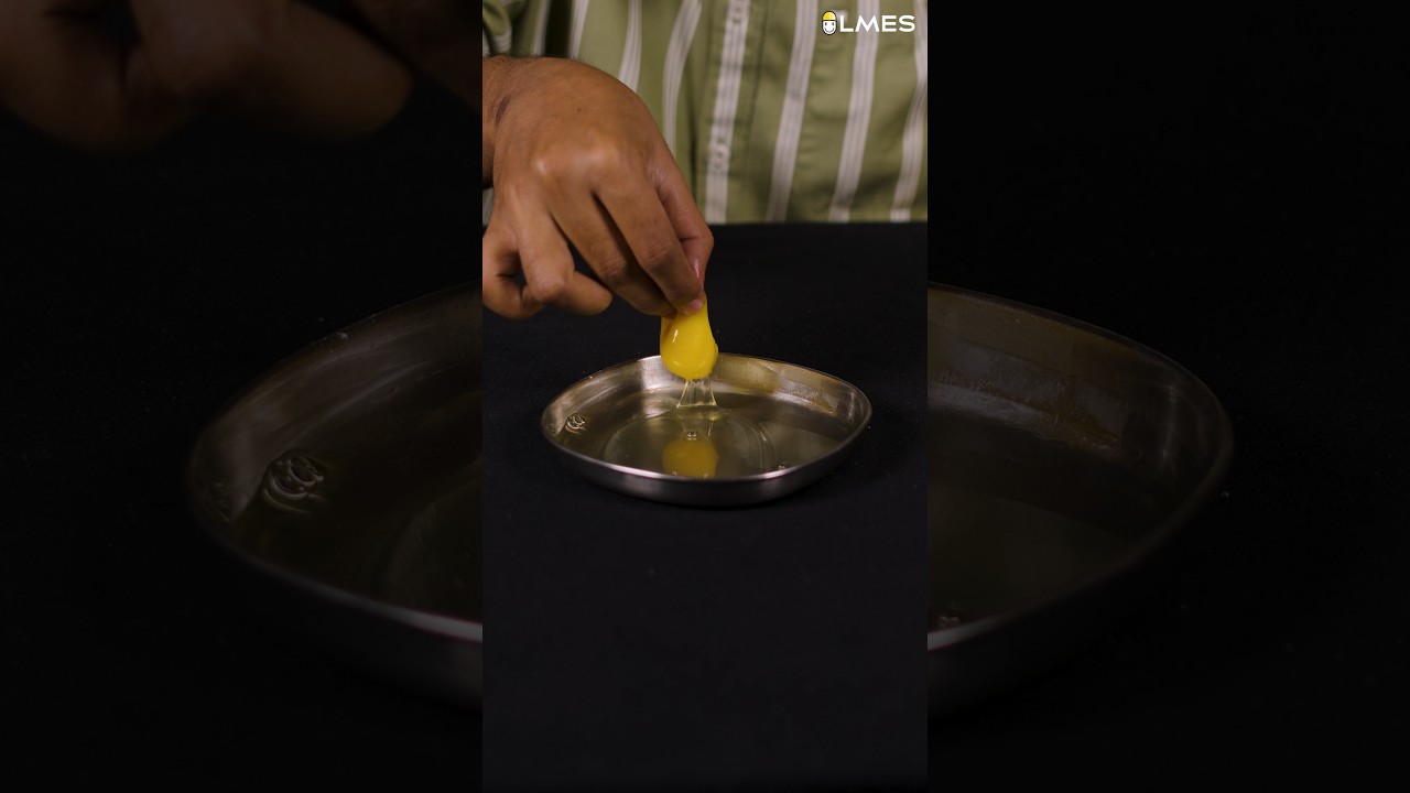 Pick up egg yolk with garlic. Science Experiment.