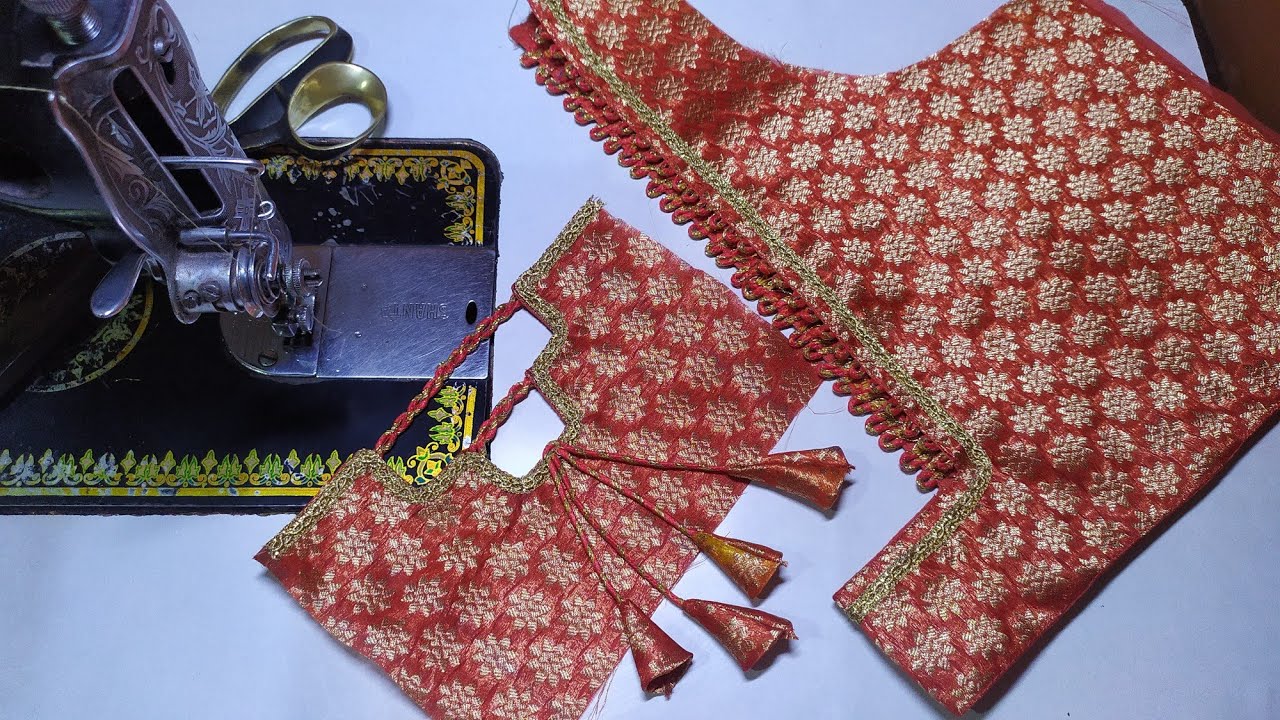 Fancy designer back blouse design cutting and stitching beautiful back blouse design|| Blouse design