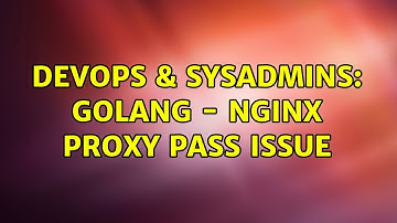 DevOps & SysAdmins: Golang - Nginx proxy pass issue