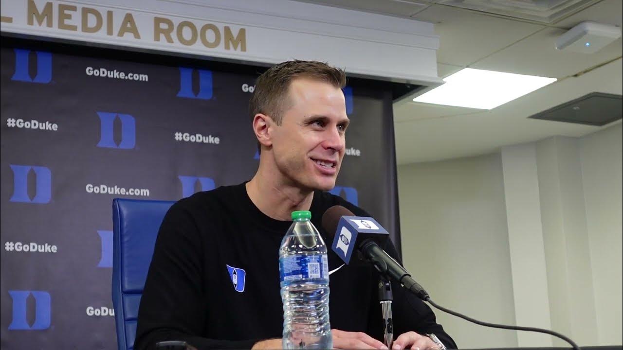 Video: Duke Coach Jon Scheyer Post-UNC Press Conference