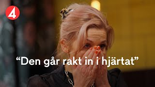 Tina Nordström i tårar av fina tolkningen