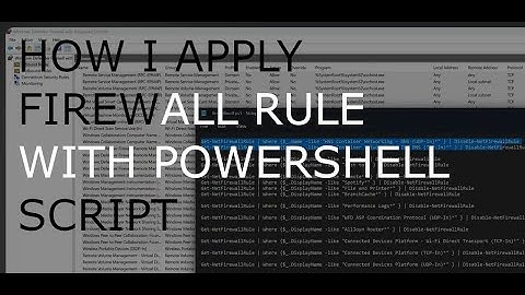 Powershell Firewall script  Windows  PC maintenance