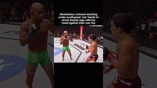 Demetrious Johnson ducking under southpaws’ rear hands to shoot double legs…