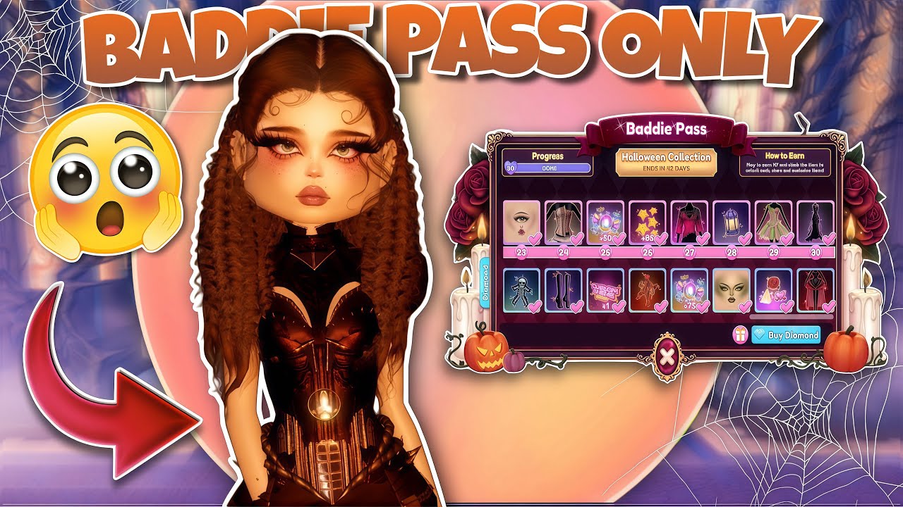ONLY Using The *BRAND NEW* Baddie Pass Items In Dress To Impress!! (ROBLOX)