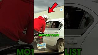 Motorcyclist Helps Sick Child In Traffic