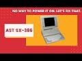 AST Advantage NB-SX25 386 Laptop: No Power Supply? No Problem!