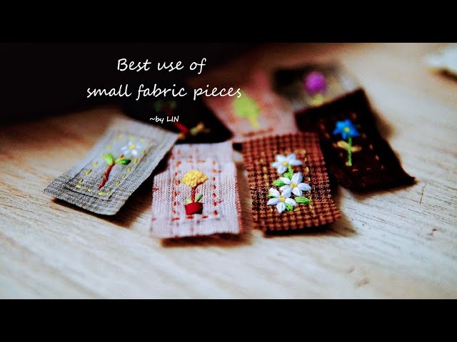 Best use of small fabric pieces ~Recycling Fabric Scraps part 1【碎布利用】Hand Sewn / 全手缝 / 余り布で布テープ