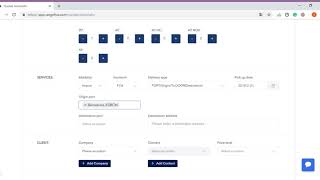 How to fill in the form when searching for rates? Cargofive