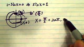 *Trig Equation: (1+sinx)(1-sinx)=0